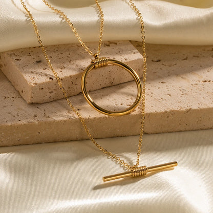 Bar and Necklace Gold Plated Necklace for Women 