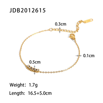 Cubic Zirconia Bracelet 18K Gold Plated for Women Size.jpg