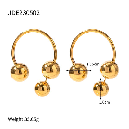 Modern Gold Plated Earrings Gold