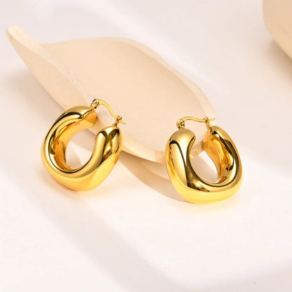CC Shaped Earrings 18K Gold Plated for Women Different 